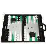 Open Box! 19&quot; Silverman &amp; Co. Leatherette Backgammon Set - Black  - $129.93 CAD