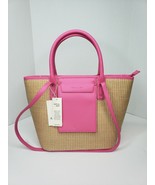 New Kayla + Ava Straw Fuchsia Tote - MSRP $98 - $24.75