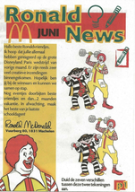 McDonald&#39;s - June 1998 - Ronald News - Belgium - $2.50