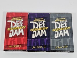 Def Comedy Jam: All Stars 1 and 2 and 2 Raw 4 TV VHS Tapes - 1999 Yr - £7.61 GBP