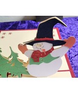 Jolly Snowman 3D Kirigami Pop-up Christmas Card with envelope - $144.27 MXN