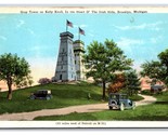Gray Tower Kelly Knoll Irish Hills Brooklyn Michigan MI UNP WB Postcard W3 - $4.69