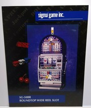 Sigma Slot Machine FLYER Roundtop Wide Reel Casino Artwork Sheet Super P... - $24.62