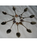 Lot of 9 Vintage Miniature Souvenir Spoons - $17.29