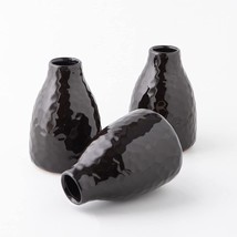 Flower Vase Set Of 3, Decorative Ceramic Vase, Vase For, Light Black Honeycomb - £27.17 GBP