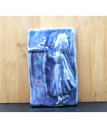 Vtg Primo Valoni Pewbiac Pottery 3x4.75&quot; Clay Child Scene Tile NOS RARE ... - $125.00