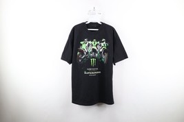 Monster Energy Drink Mens XL Spell Out 2014 AMA Supercross FIM Racing T-... - $59.35