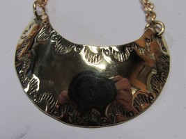 Seminole Mini 24&quot; Brass Mountain Single Gorget Necklace Charley Johnson Signed - £19.45 GBP