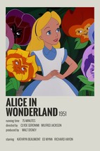 1951 Disney Alice In Wonderland Movie Poster Print Mad Hatter Tea Party  - £5.66 GBP