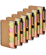 School Supplies Pocket Notebook &amp; Pen - 4 X 5.5 In, Brown Cover, 6-Pack ... - $21.48