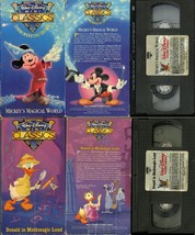 Mickey&#39;s Magical World &amp; Donald In Mathmagic Land Vhs Disney Video Tested - £11.76 GBP