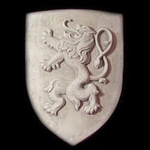 Rampant Lion English Scottish symbol Shield art plaque - $24.74