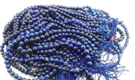Lapis Lazuli 8mm 2 strands offer Blue Afghanistan Super gem quality Grad A - $24.75