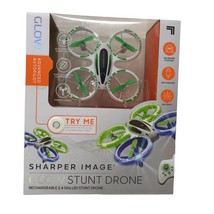 SHARPER IMAGE RC Glow Up Stunt Drone with LED Lights OS - £49.19 GBP