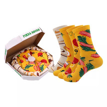 Anysox 5 pairs Multi-color Size 5-11 Fashion Socks With Pizza Happy Harajuku - £49.56 GBP