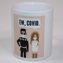 Coffee Mug Eww Covid Tea Cup Orca Coatings White Brown Black In Color Hu... - £7.14 GBP