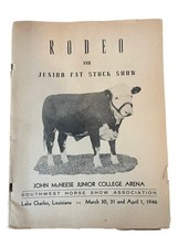 Rodeo &amp; Junior Fat Stock Show Lake Charles Louisiana 1946 Advertisements... - $14.00