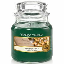 Yankee Candle Singing Carols Tea Light Scented, Large jar Candle, Dark G... - £29.50 GBP