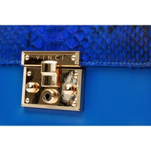 The Toskana Sax Blue Snake Leather Handbag image 5
