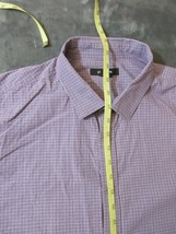 Claiborne Purple Long Sleeve Mens Button Front Casual Cotton Shirt XXL - £21.19 GBP