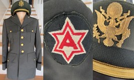 vintage Vietnam ARMY dress hat jacket coat pants tie uniform buttons 1960&#39;s 6th - $112.19