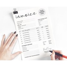 Custom Invoice Template | Printable Invoice | Photography Invoice Template - £2.33 GBP