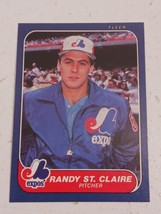 Randy St. Claire Montreal Expos 1986 Fleer Card #261 - £0.76 GBP