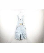 NOS Vintage 90s Streetwear Womens Medium Denim Jean Shortalls Overalls Blue - $2,117.07 MXN