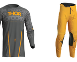 Thor MX Dark Grey Yellow Pulse Mono Dirt Bike Riding Racing Gear Jersey ... - $99.90