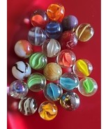 Twenty-Two (22) ~ Assorted Sizes ~ Multi-Colored ~ Glass Marbles (103) - $534.05 MXN