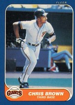 1986 Fleer Chris Brown 535 Giants - £0.79 GBP