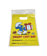 7 VINTAGE 1986 UNIQUE YELLOW SMURFS PARTY LOOT BAGS BIRTHDAY PRESENT / GIFT - £14.85 GBP