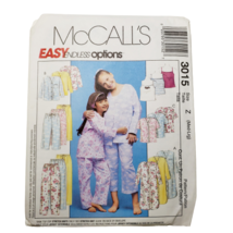 McCalls 3015 Sewing Pattern Childrens Sz M-L Nightshirt Top Tank Pants PJs - $12.73