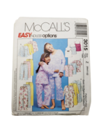 McCalls 3015 Sewing Pattern Childrens Sz M-L Nightshirt Top Tank Pants PJs - $12.37 CAD