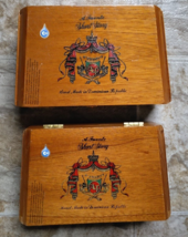 (2) A. Fuente Short Story  Wooden Cigar Box 4 5/8 x 2 3/4 x 7 3/4 - Fast... - £16.00 GBP