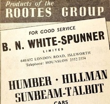 1954 White Spunner Rootes Group Services Advertisement Automobilia E89G1 - €17,25 EUR