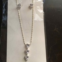 Charlestone crystal heart necklace &amp; earrings set - £14.08 GBP