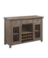 Raphaela 56&quot; Server w/Cup Holder &amp; Wine Rack, Weathered Cherry Finish - $26,065.06 MXN