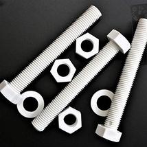 5x White Hexagon Head Screws Polypropylene (PP) Plastic Nuts and Bolts, ... - $27.71