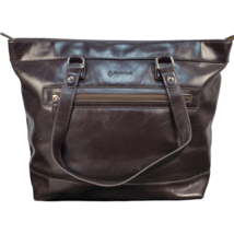Franklin Covey Shoulder Bag Womens Brown Faux Leather Double Handle Zip ... - $20.17