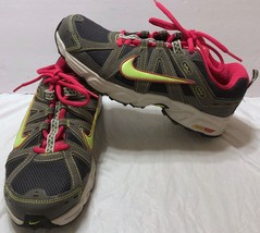 Nike Alvord 8 Grey Pink Neon Running Shoes Sz 8.5 Training Air Sneakers ... - £51.43 GBP