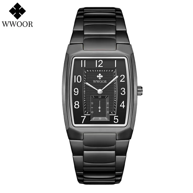 Fashion Men Watch  Luxury  Square Watches For Men stainless steel Waterproof Qua - £25.79 GBP