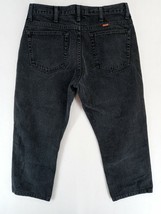 Vintage Rustler Regular Black Denim Jeans Mens Sz 34&quot;Wx 24.5&quot;L  Short Altered - £9.10 GBP