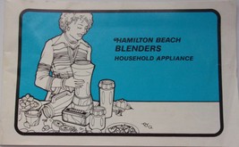 Vintage Hamilton Beach Blenders Household Appliance Manual &amp; Recipe 1980s - $4.99