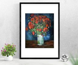 Vase with Poppies Art Poster Print 14 x 18 in  - £20.78 GBP