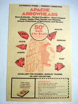 1979 Ad Apache Arrowheads For Framing, Jewelry Trading, or Just Collecting - £6.27 GBP