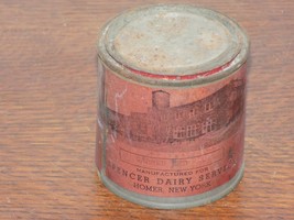 Vintage Spencer Dairy Service Homer, NY Enamel Carmen Red Can - $830.41 MXN