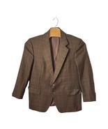 Vintage Ermenegildo Zegna Blazer Mens Size 48R 58EU Wool Brown Plaid Houndstooth - $558.50 MXN