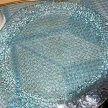 Large textured glass serving platter with built-in handles - £25.79 GBP