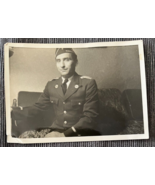 Army Soldier WWII Snapshot Black &amp; White Photo - $8.99